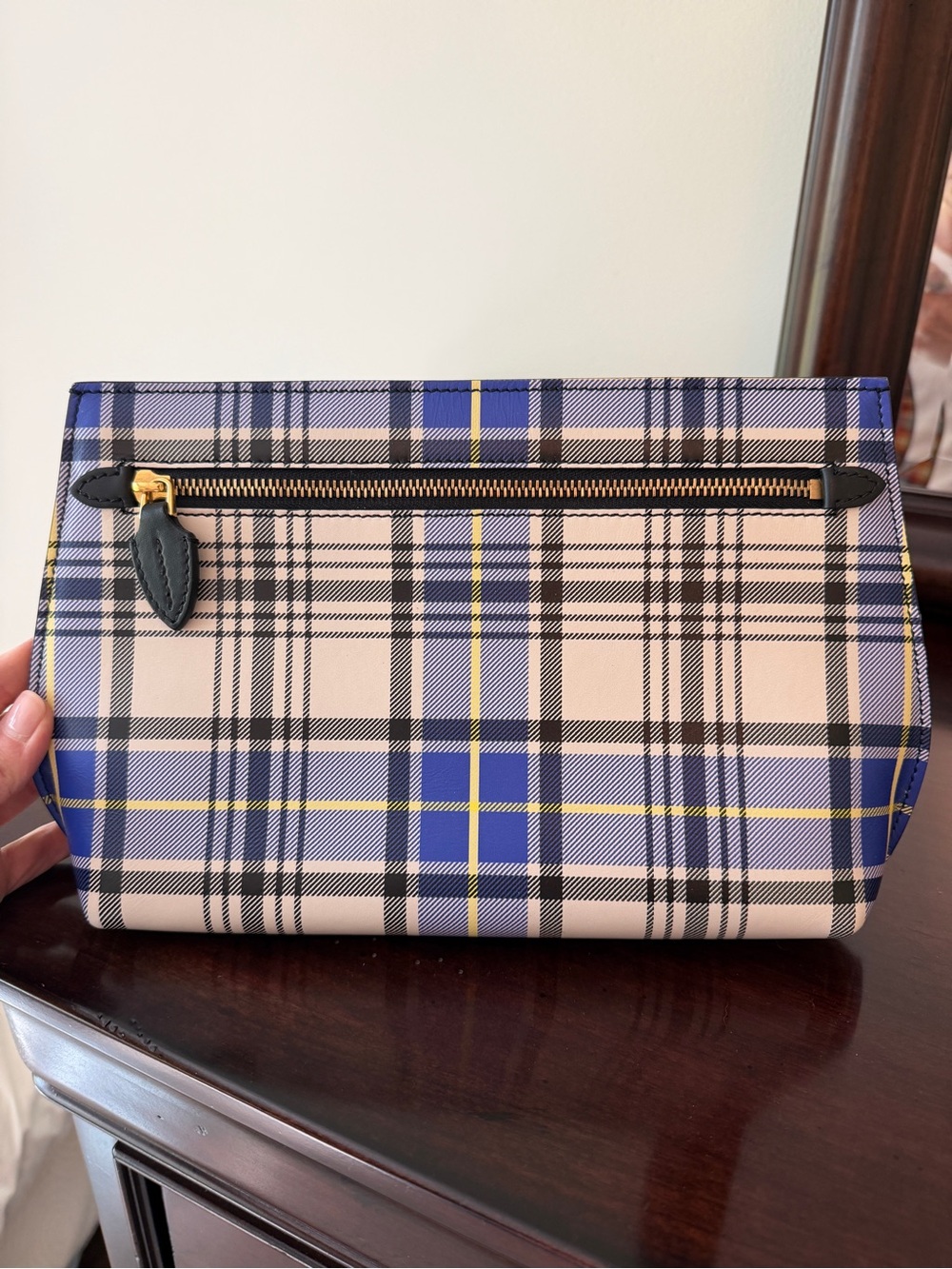 Burberry plaid clutch in Beige, Blue, Black & Red